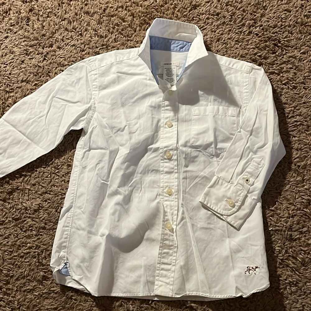 Crewcuts Size Small white button down shirt. Crisp white excellent condition.